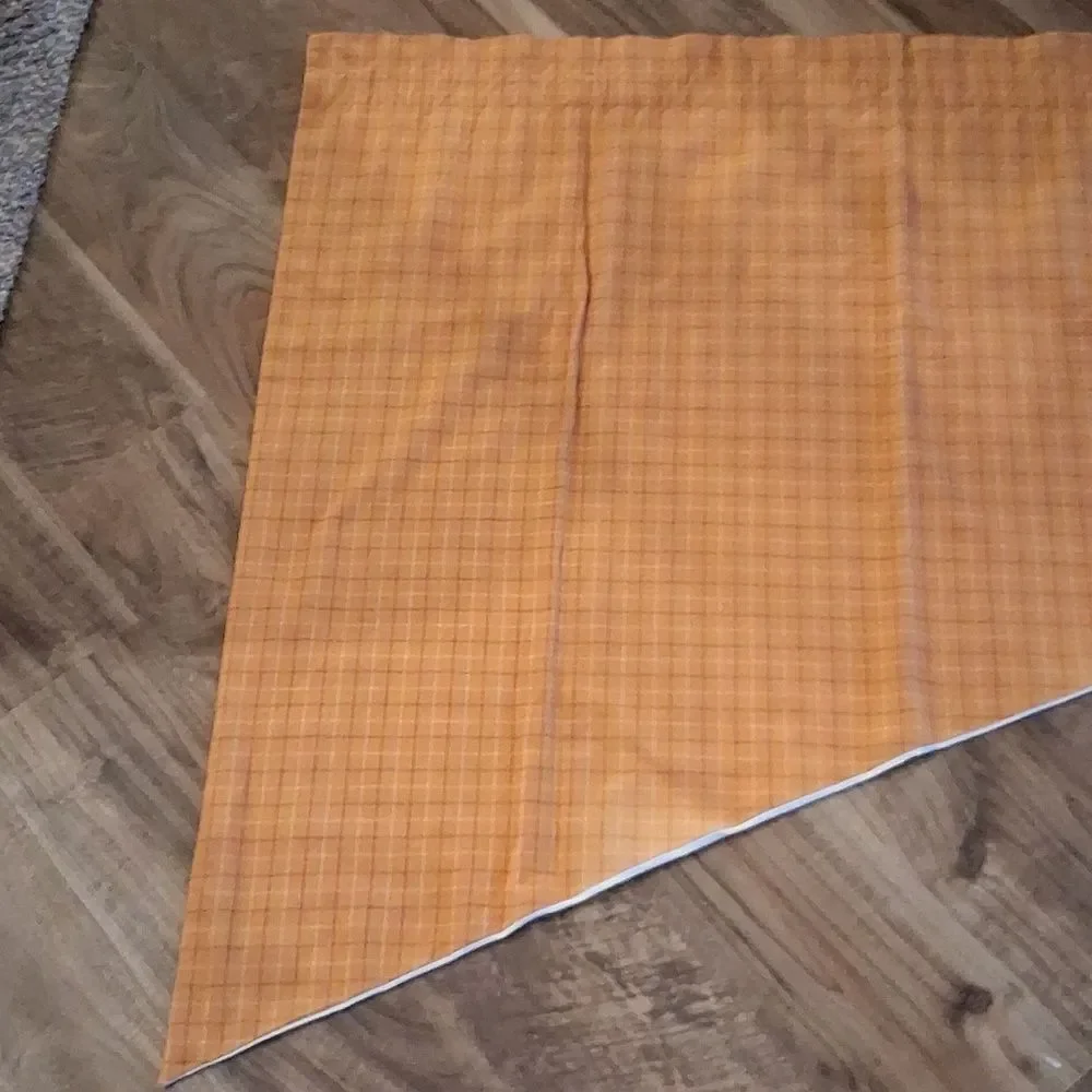 Butterscotch Plaid Lined Valance, 2 Sets‎